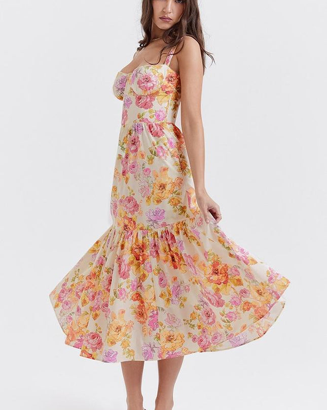 Cottie Baskılı Flare Midi Elbise