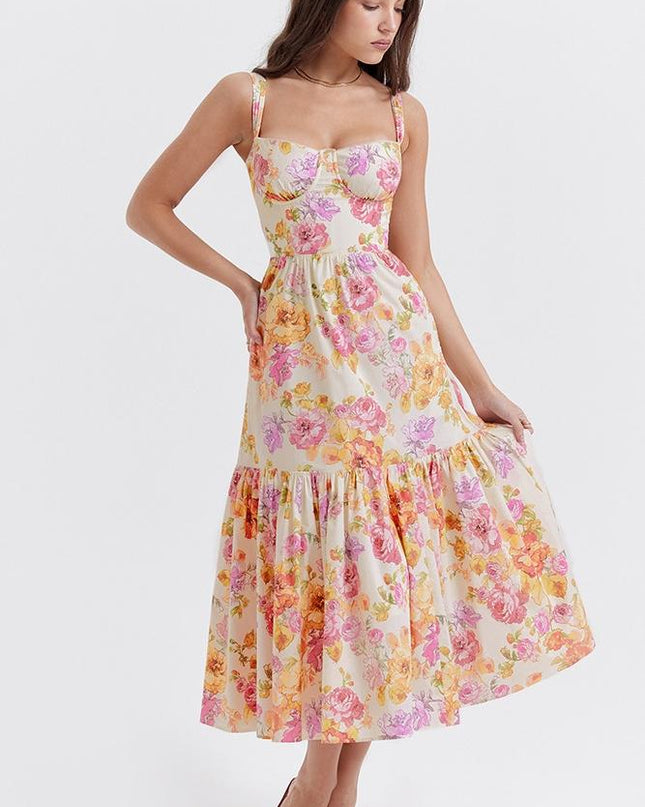 Cottie Baskılı Flare Midi Elbise