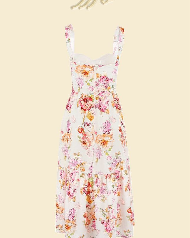 Cottie Baskılı Flare Midi Elbise