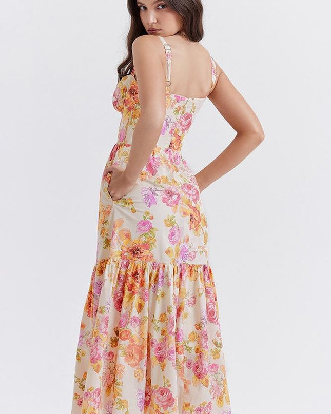 Cottie Baskılı Flare Midi Elbise