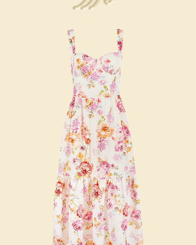 Cottie Baskılı Flare Midi Elbise