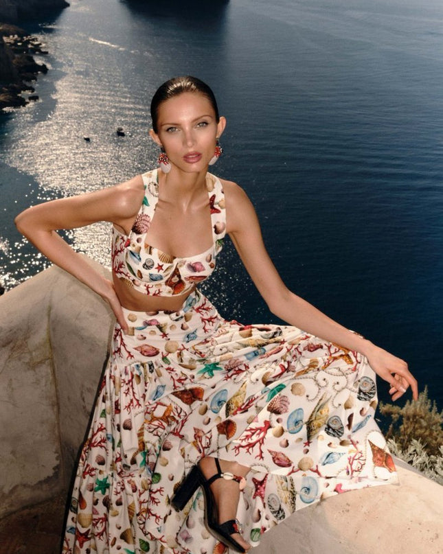 Cynthia Baskılı Etek Takımı