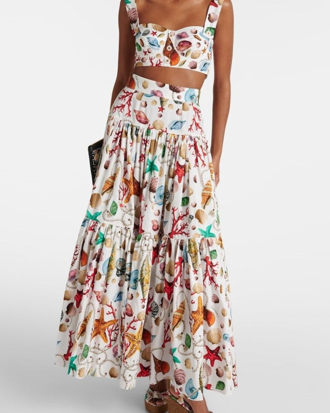 Cynthia Baskılı Etek Takımı