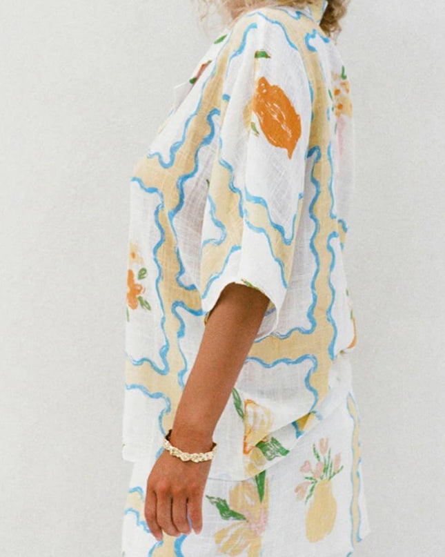 Düzensiz Baskılı Etek-Takım