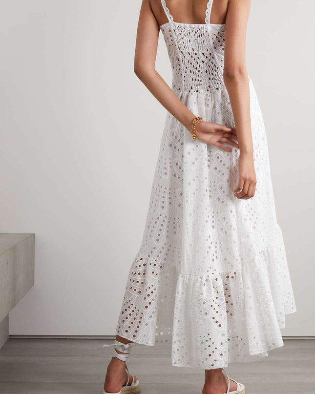 Dolly İşlemeli Dantel Midi Büstiyer Elbise