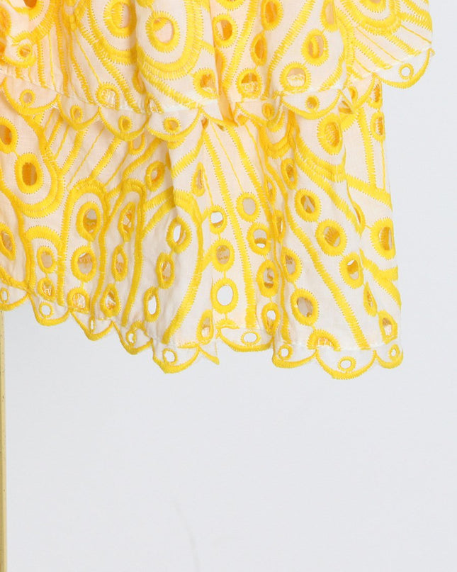 Dolly İşlemeli Dantel Katlı Fırfırlı Maxi Elbise Takım