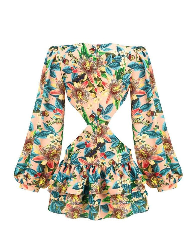 Edana Cut-out Katmanlı Mini Elbise