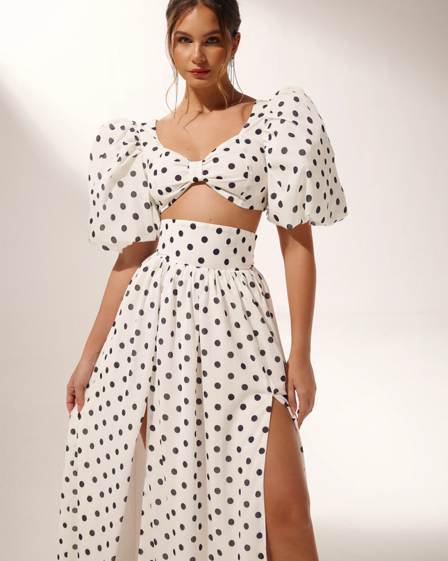 Ellie Polka Dot Etek Takımı