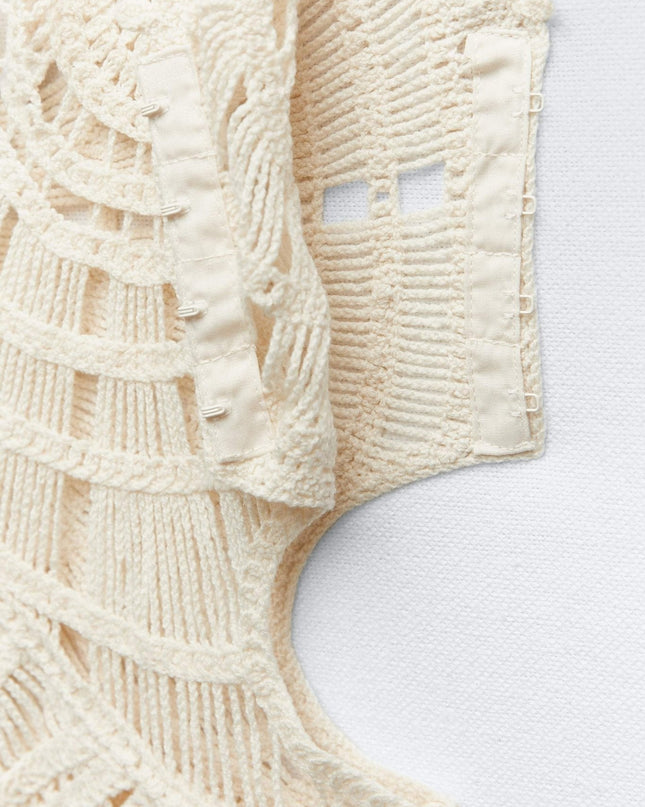 Ethel Cut-out Tığ İşi Uzun Elbise