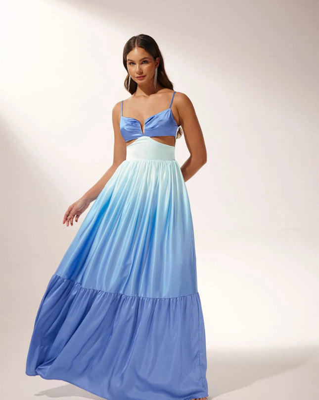 Ethel Cut-out Gradient Maxi Slip Elbise