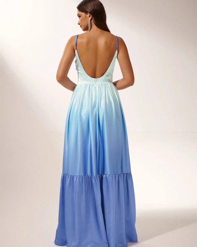 Ethel Cut-out Gradient Maxi Slip Elbise