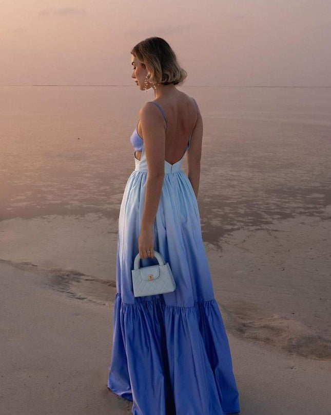 Ethel Cut-out Gradient Maxi Slip Elbise