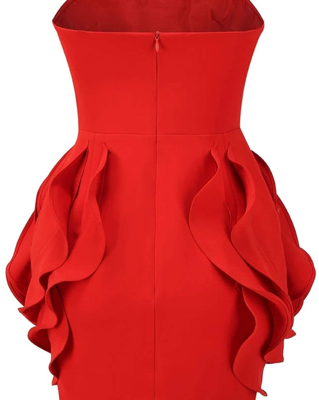 Eudora Çiçek Askısız Mini Elbise