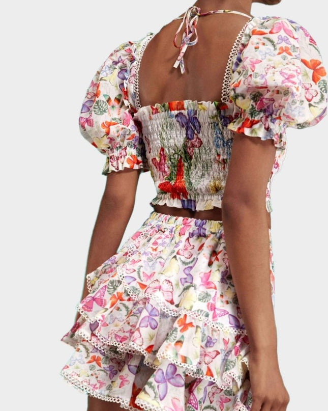 Mona Kelebek Baskılı Set