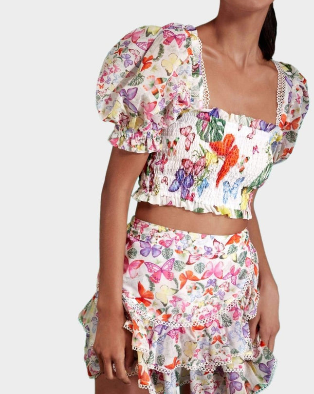 Mona Kelebek Baskılı Set