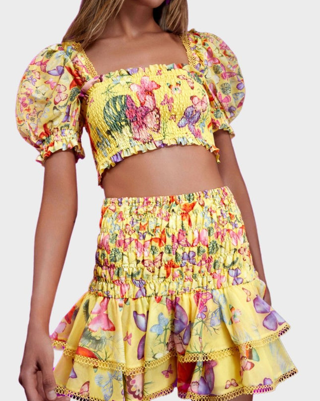 Mona Kelebek Baskılı Set