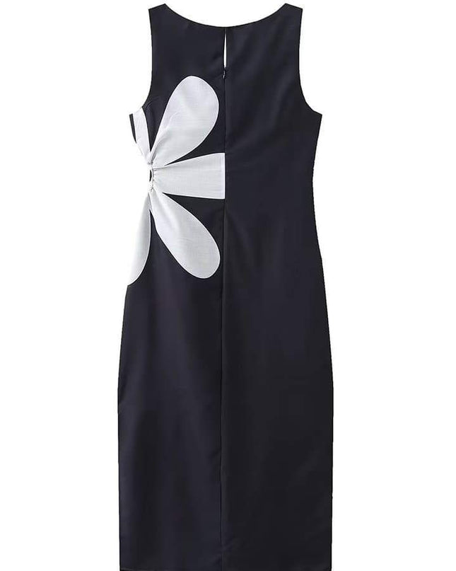 Ophelia Çiçek Baskılı Kesik Midi Elbise