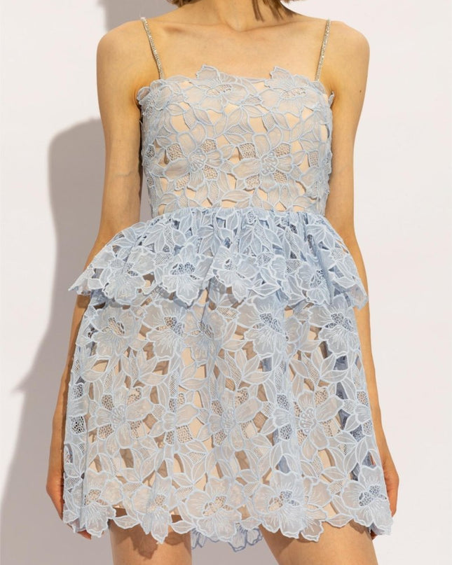 Ophelia Dantel Katmanlı Askılı Mini Elbise