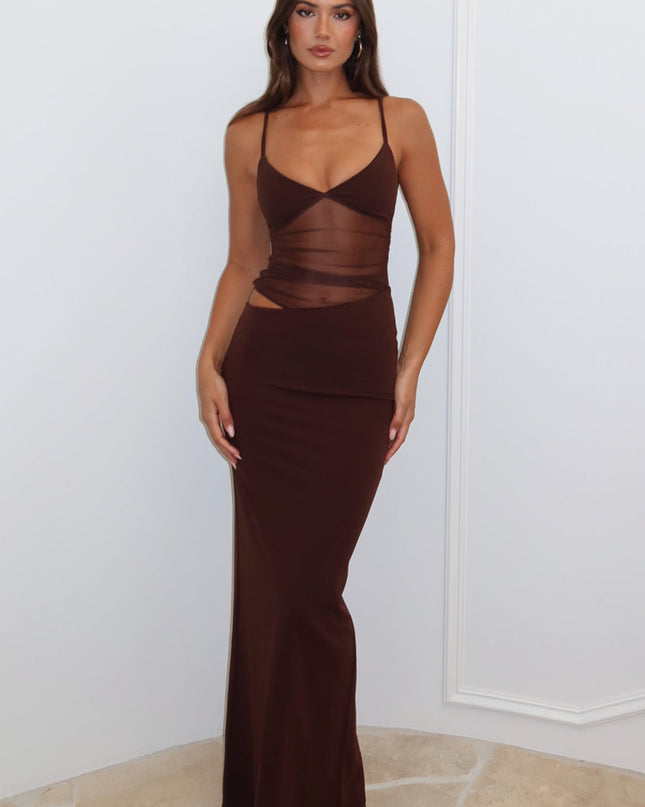 Maxi Elbise Çikolata