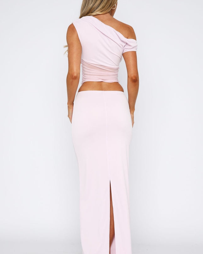 Kızlar Gecesi Pudra Maxi Elbise